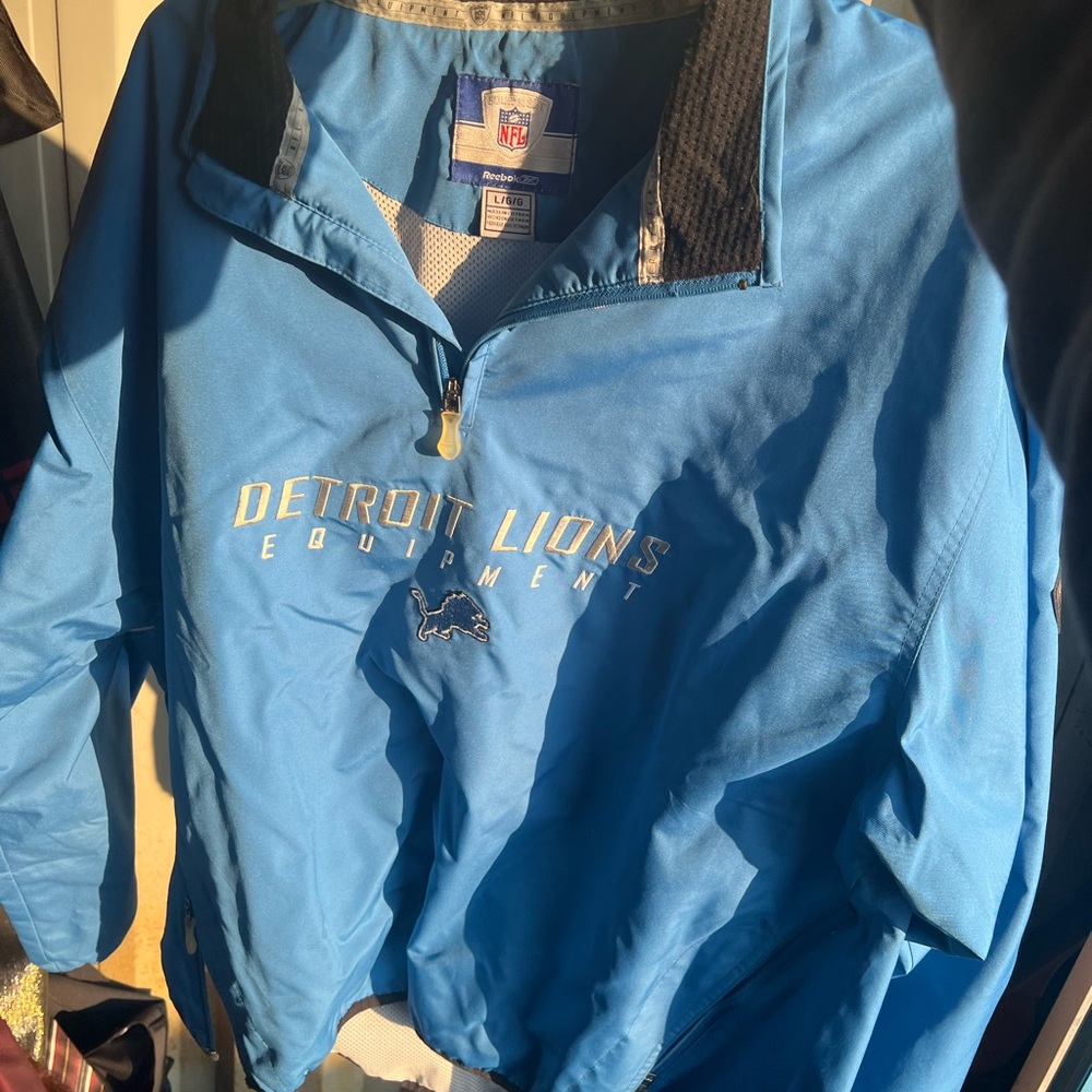 Detroit Lions Spring Jacket Puffer Like new Mens L